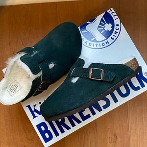 KITH x BIRKENSTOCK Boston shoe with shearling fur inside limited edition drop